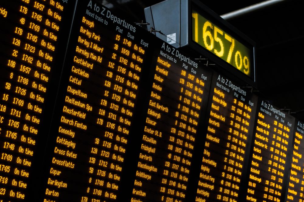 Train departure boards